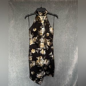 Halter Sleeveless mini Side Slit Bodycon Dress